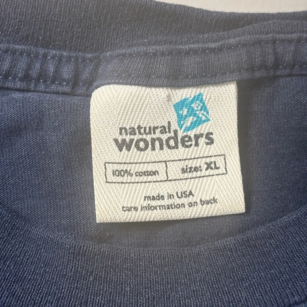 VTG Natural Wonders XL‎ T-Shirt Vintage Frog Pilot USA Flag Frankenstein Tee